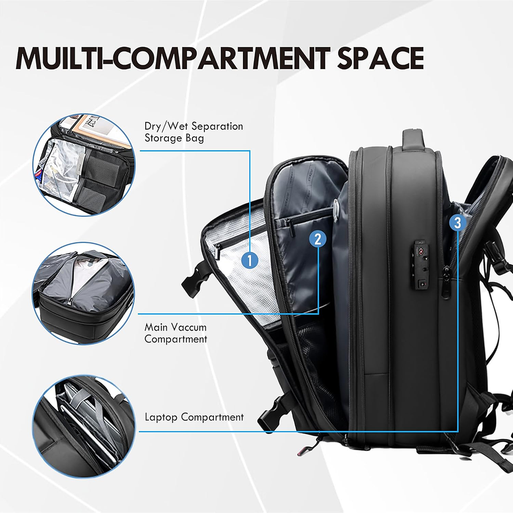 Vacuum Compression Travel Backpack