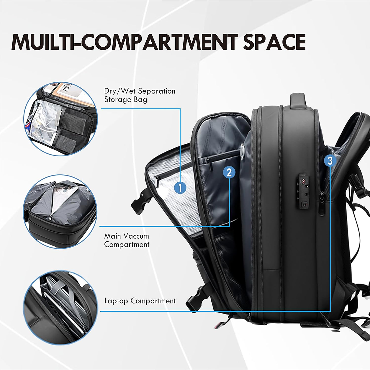 Vacuum Compression Travel Backpack