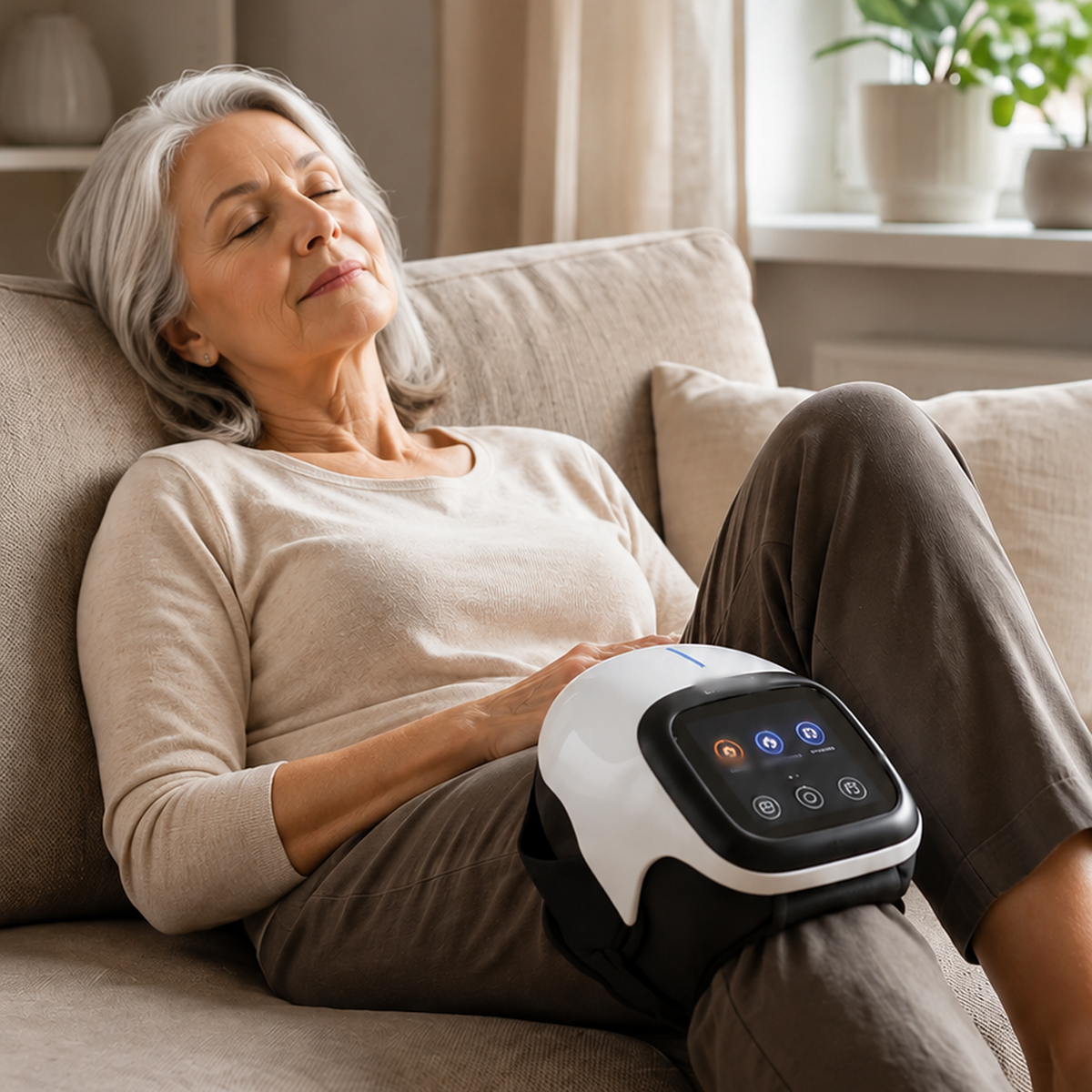 Elektrische Kniemassager Met Warmte