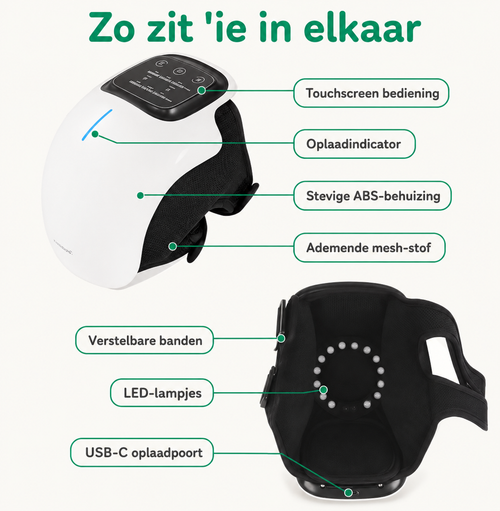 Elektrische kniemassager met warmte